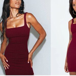 Princess Polly Red Ophia Bodycon Dress Size 4 NWT